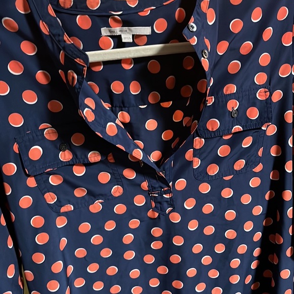 Blue with Orange Polka Dotted Dress! - Picture 3 of 7